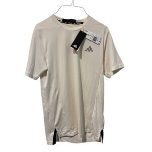 Adidas D4T HR TEE B Men's Short Sleeve Training T-Shirt Chalk White Size S